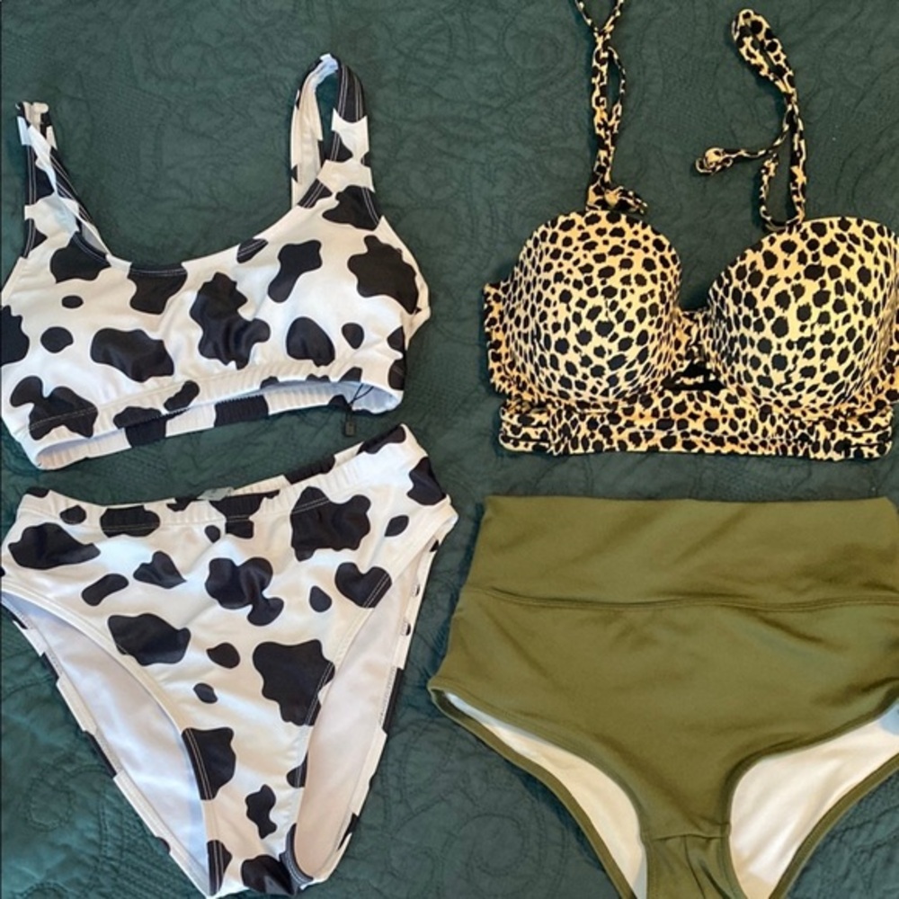 2 Animal print bikini size small Victoria secret pink you get both